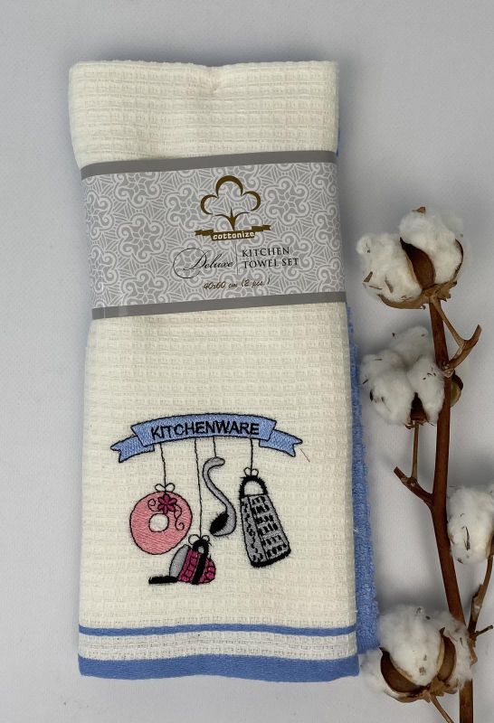Набір кухонних рушників 2 шт Cottonize Kitchen ware Blue