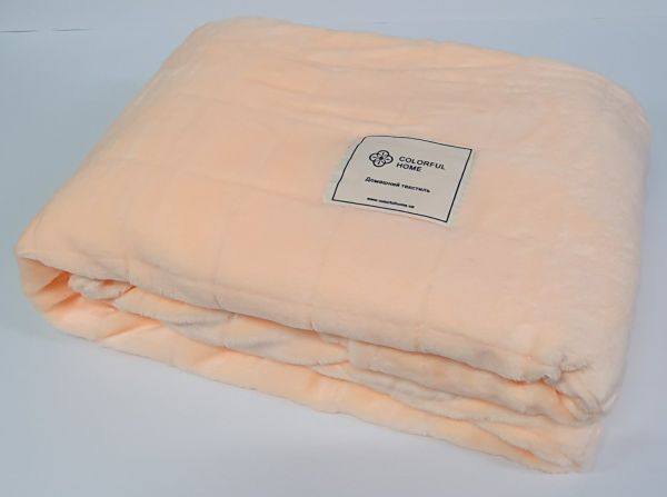 Покривало велюр шиншила 200х220 Peach