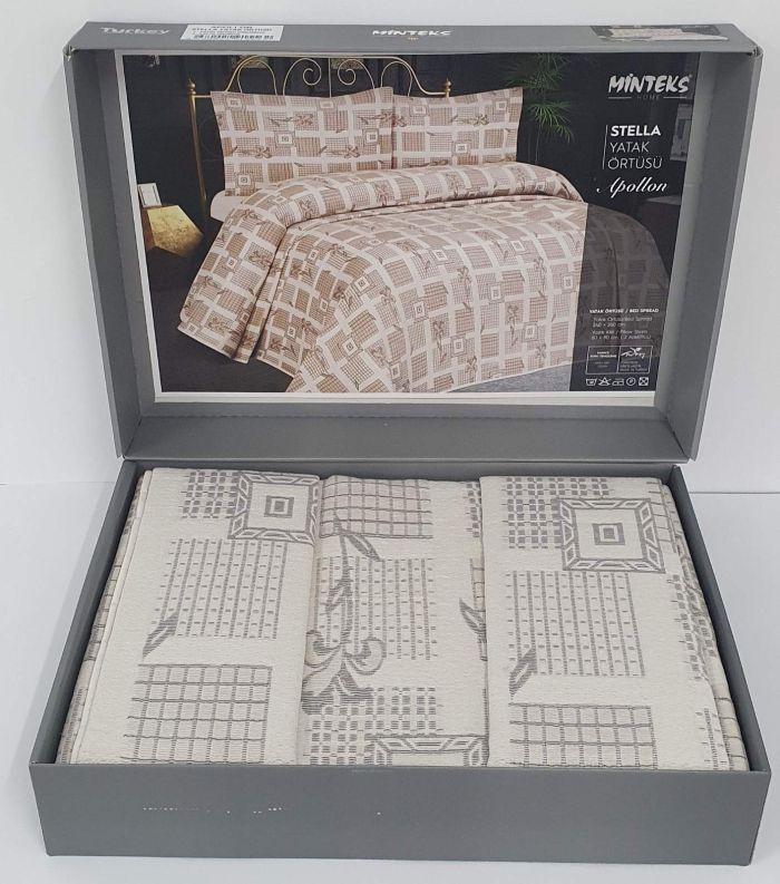 Покривало Minteks Apollon Kahve-Bej 240x260