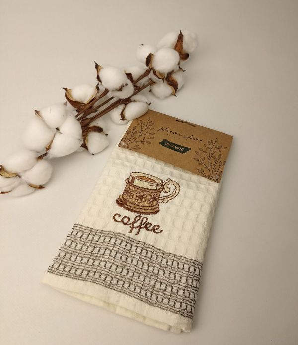 Рушник вафельний кухонний 45х70 Quality Coffe 4