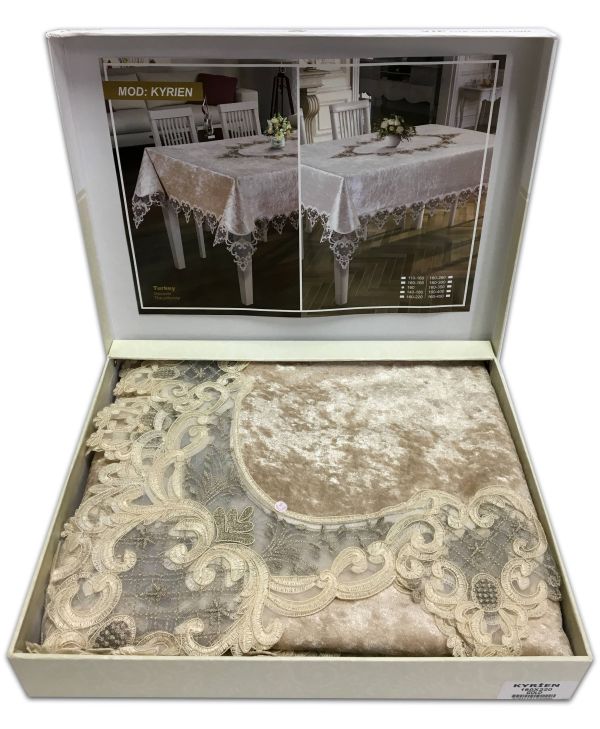 Скатертина Велюр Acme Tekstil 110x160 Kyrien Cappicino