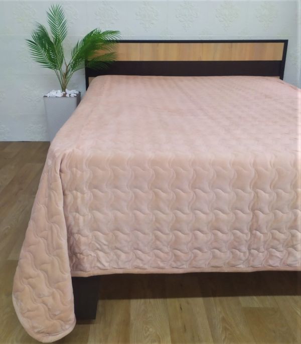 Покривало велюрове Model-21 (1301) 220x240 Beige