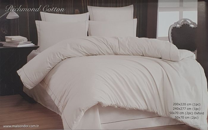 Постільна білизна Maison D'or ранфорс Richmond Cotton 200х220 Ecru