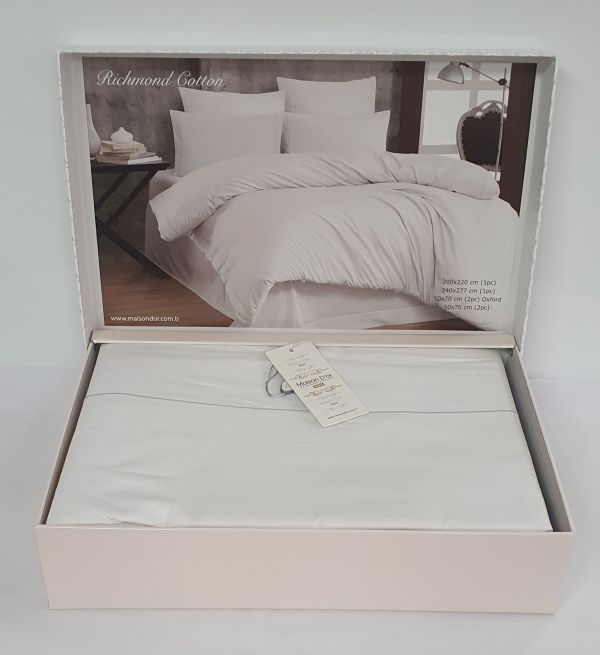 Постільна білизна Maison D'or ранфорс Richmond Cotton 200х220 White