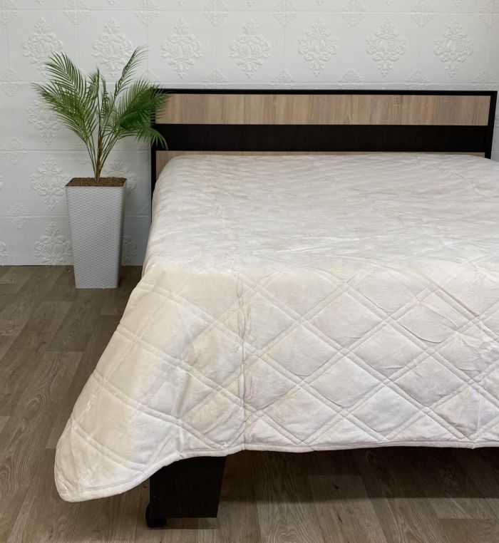 Покривало велюрове Model-14 (1244) 220х240 Ecru