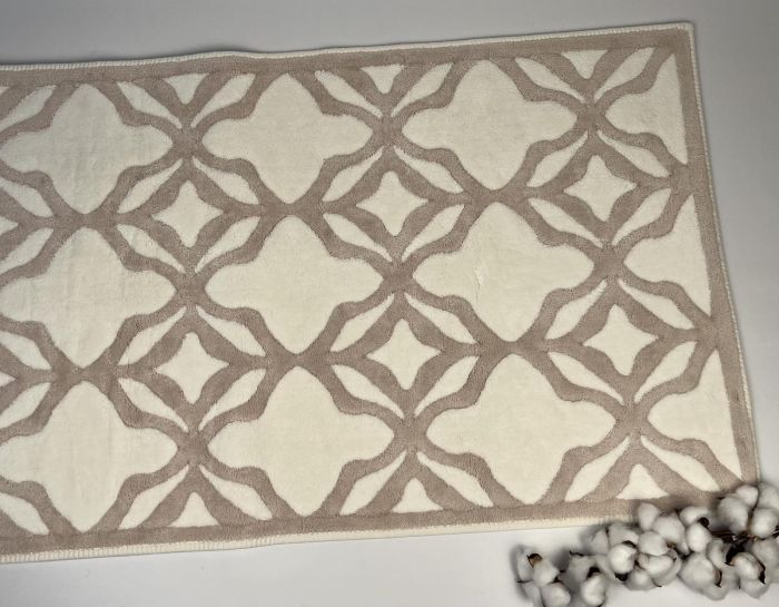 Килимок Set Maison D'or Barnella 60x100 Karo/Krem-Vizon