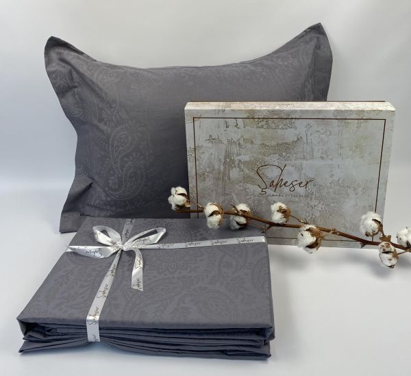 Постільна білизна Saheser Jacquard Vip Satin 200X220 Lucio K.Gri