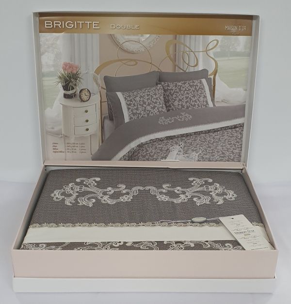 Постільна білизна Maison D'or сатин 200х220 Brigitte Brown