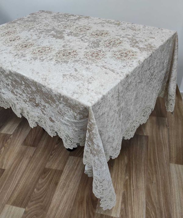 Скатертина Велюр Acme Tekstil 160x350 Star Cappicino PVS