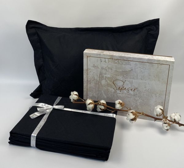 Постільна білизна Saheser Jacquard Vip Satin 200X220 Harley Siyah