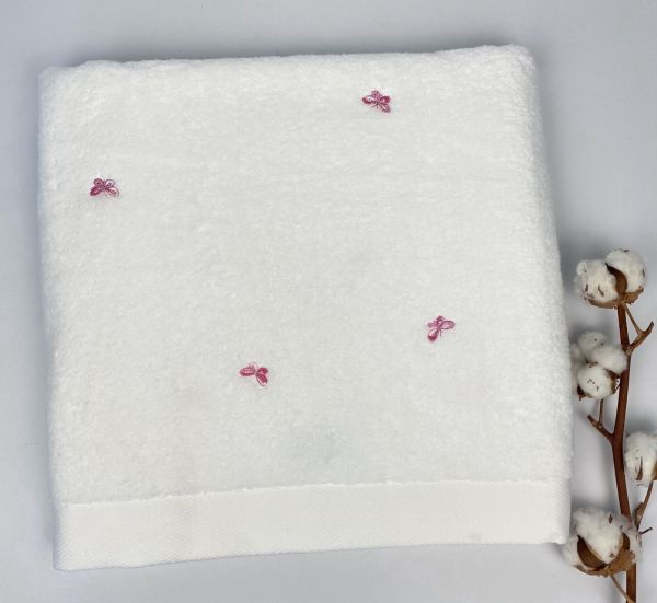 Рушник Maison D'or Butterflies 85x150 White/Dark lilac