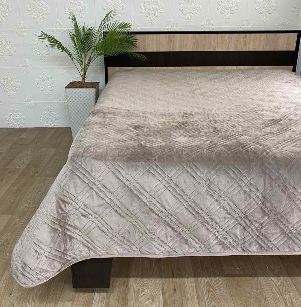 Покривало велюрове Model-18 (1287) 220х240 Cappuccino