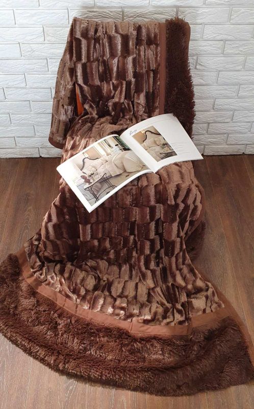 Покривало норка 220х240 Brown (510)