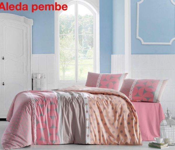 Постільна білизна Altinbasak ранфорс 200x220 Aleda pembe