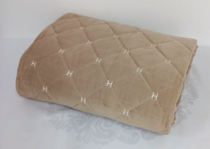 Покривало велюрове Model-3/1 (1163) 220х240 Beige