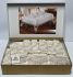 Скатертина Set Велюр Maison Royale 160x220+8 psc Flora Krem