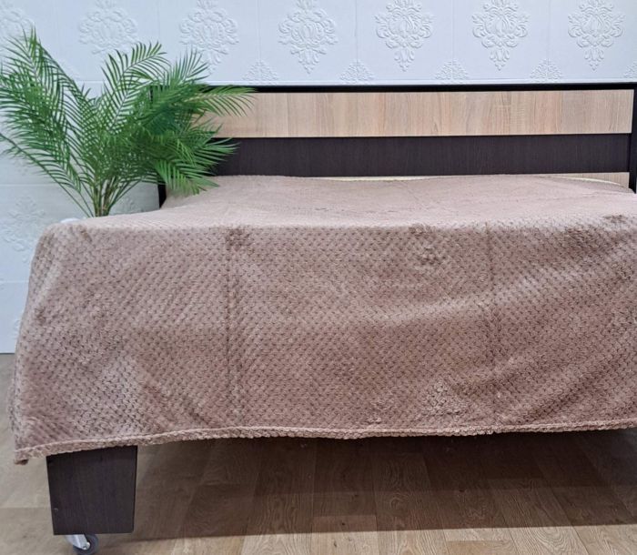 Покривало велюр без упаковки 150х200 Light  Brown (1180)