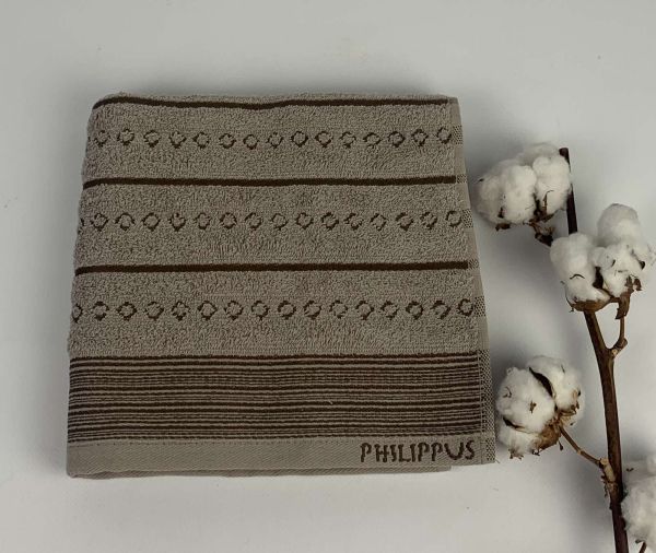 Рушник Philippus Slow Cotton 50x90 Timoxa Темно-бежевий(Е847)