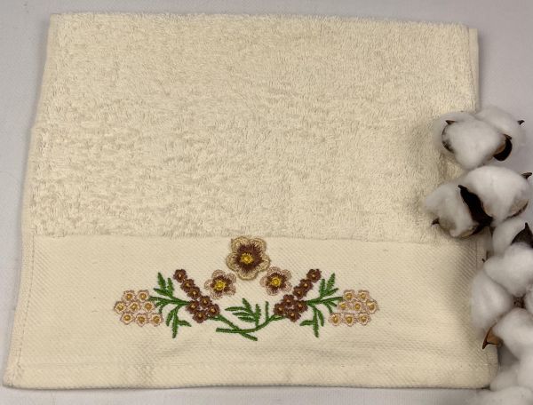 Махровий рушник Ma Me 30х50 Flowers 4 Milk