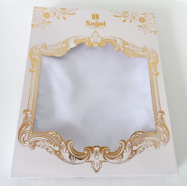 Скатертина Sagol тефлон 160x400 St-060 White в коробці *