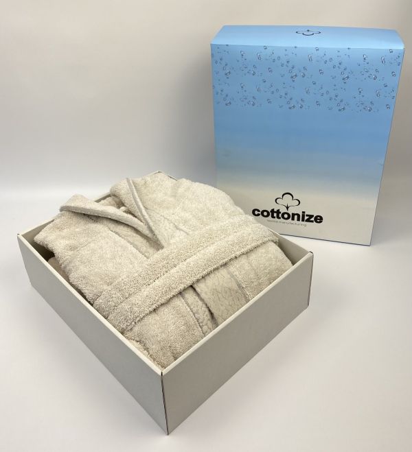 Халат Cottonize cod703  Cream L в коробці