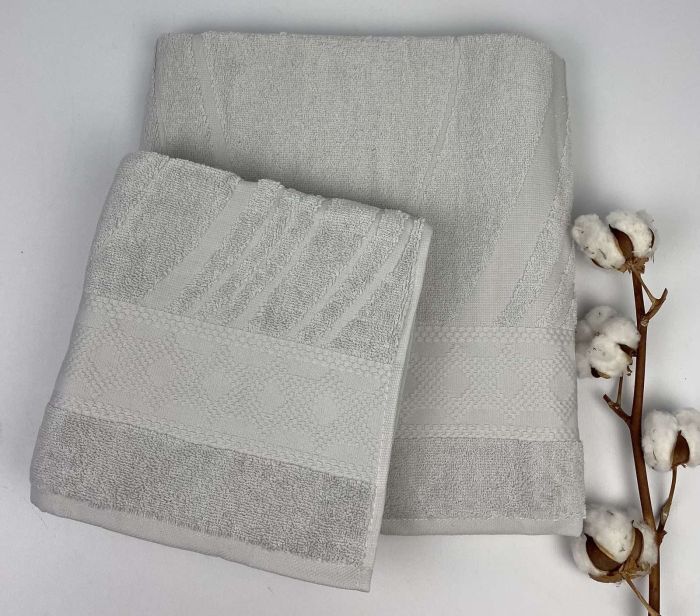 Набір рушників 2 шт Stars Light Grey