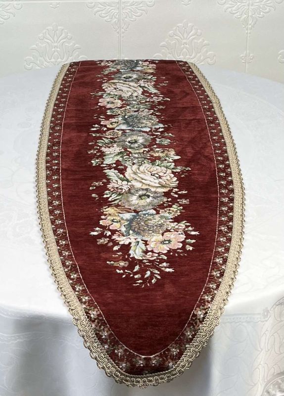 Доріжка Sagol велюр OV 40х140 St 128 Bordo
