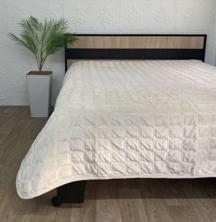 Покривало велюрове Model-15 (1248) 220х240  Cream