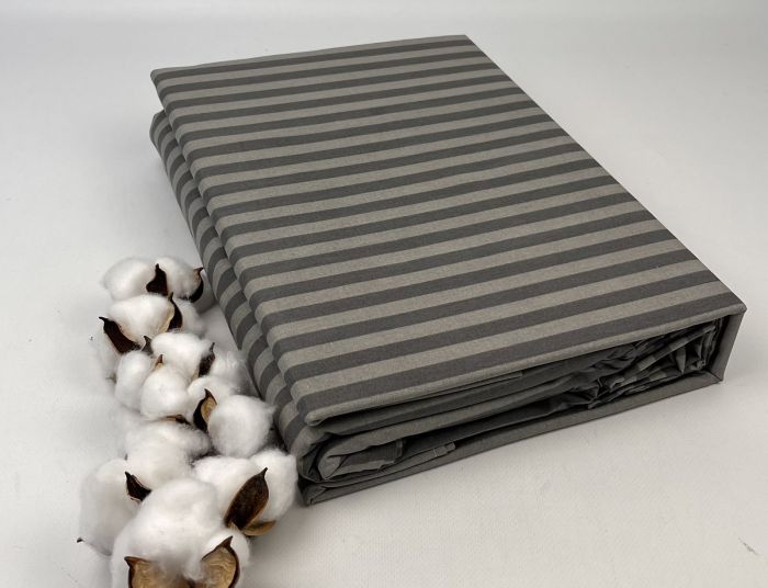 Постільна білизна Pretty страйп-ранфорс 150x210 Gray