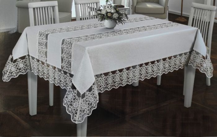 Скатертина Велюр Acme Tekstil 160x260 Charment Krem PVS