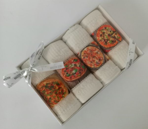 Подарунковий набір рушників Maison D'or Pizza Ekru