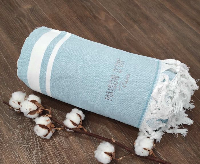 Покривало-плед Maison D'or Babette 220*240 Turquoise-White
