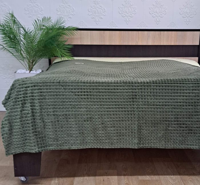 Покривало велюр без упаковки 220х240 Green (1662)