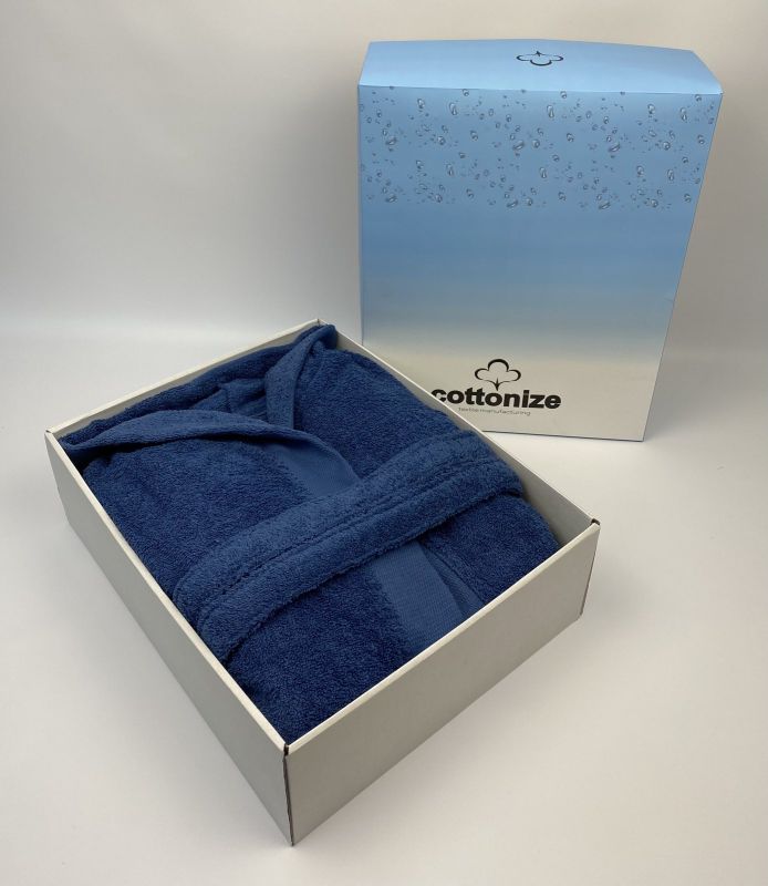 Халат Cottonize cod712 Blue  S-M в коробці