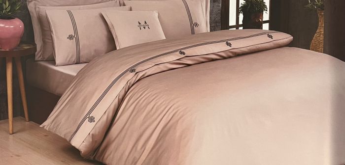 Постільна білизна Maison D'or Deluxe сатин 200х220 Rosa-Grey