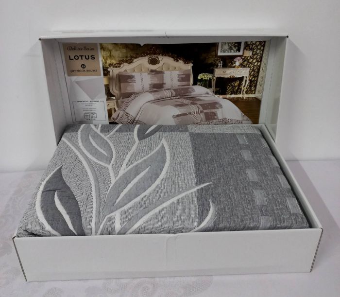 Покривало My Bed Жаккард 240x260 з наволочками Lotus Grey