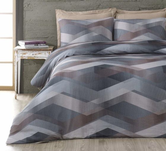 Постільна білизна Issimo Home digital сатин сімейна HELIX BROWN