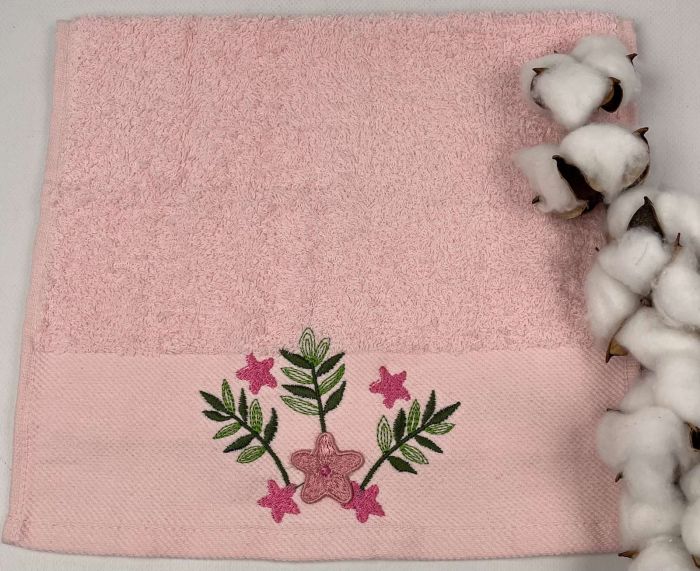 Махровий рушник Ma Me 30х50 Flowers 1 Pink
