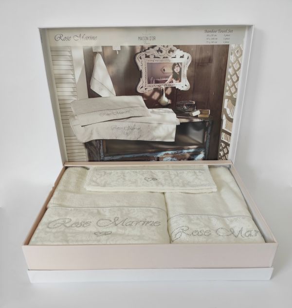 Рушники Maison D'or 3шт Rose Marine Ecru