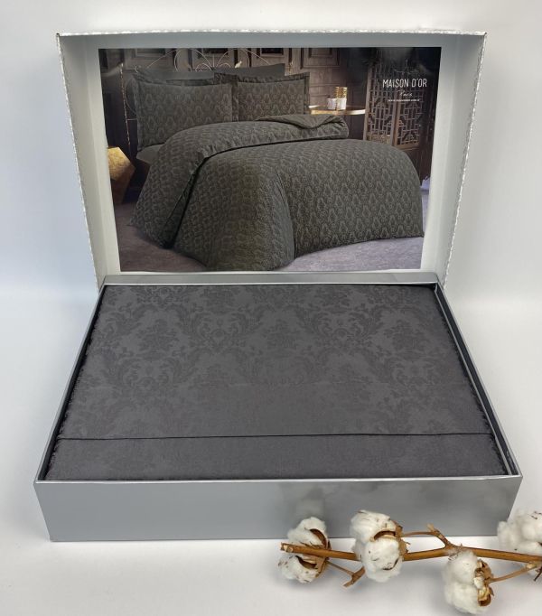 Постільна білизна Maison D'or Emerald Linens бамбук 200х220 Antrasit