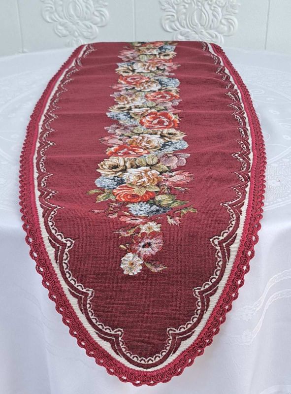 Доріжка Sagol велюр 40х170 OV St 154-2 Bordo