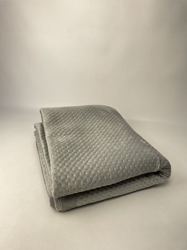 Покривало велюрове 150x230 Сіре (AN 12-40)