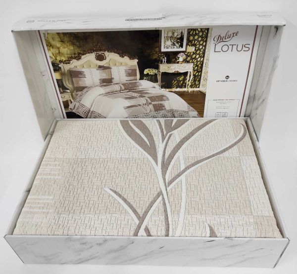Покривало My Bed Жакард 240x260 з наволочками Lotus Beige
