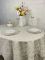 Скатертина Велюр Acme Tekstil 160x220 ovale Lux Daisy Capiccino PVS