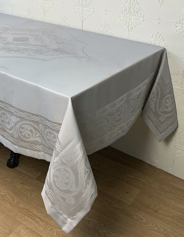 Скатертина Masali тефлон 160x220 Model 520 Grey - уцінений товар