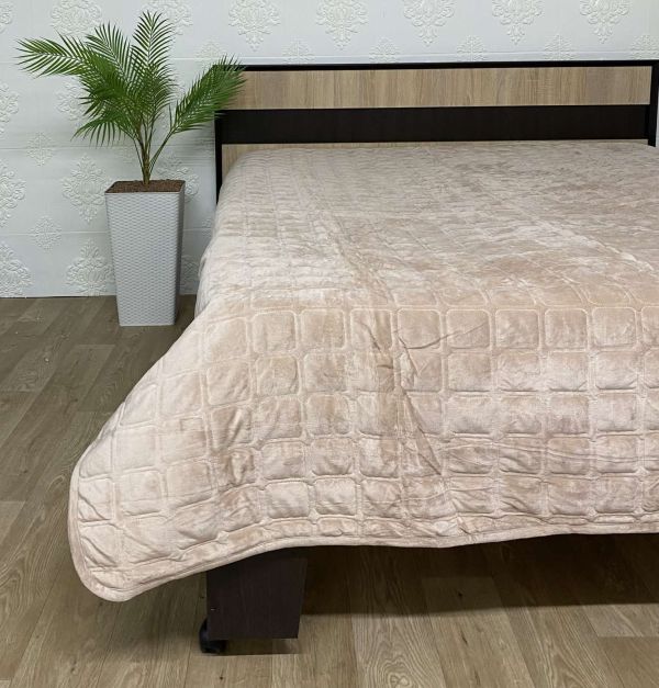Покривало велюрове Model-15 (1248) 220х240 Beige