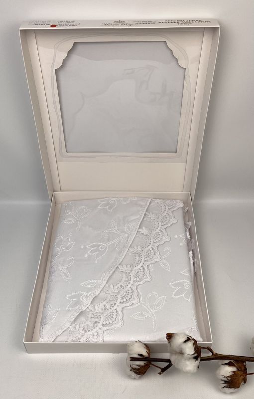Скатертина Maison Royale 160 Круг KDK-2 White