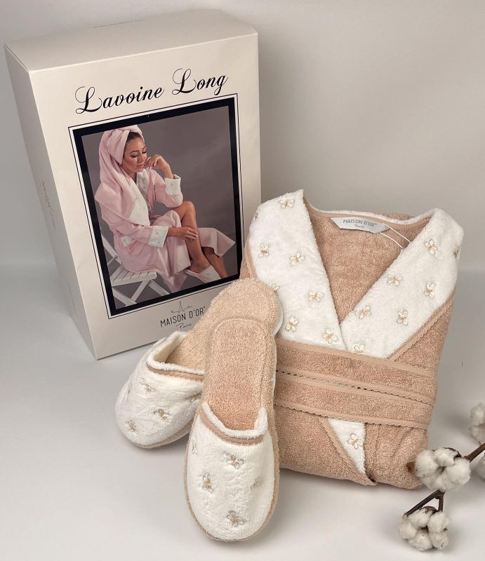 Халат жіночий Maison D'or Lavoine Long Butterfy Nude S