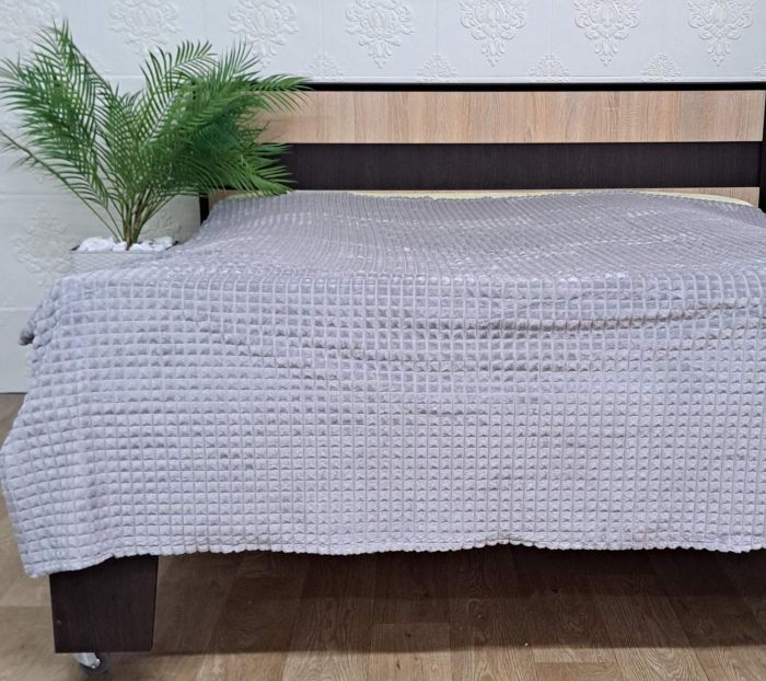 Покривало велюр без упаковки 160х210 Grey (1661)