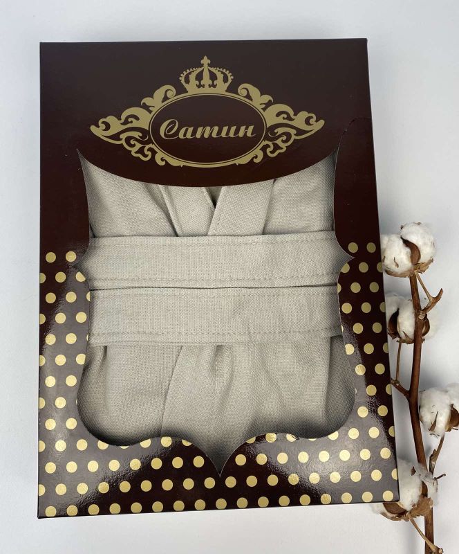 Халат жіночий Maison D'or Coretta Grey S в коробці